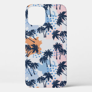 Funda Para iPhone 12 Patrón de palmeras de verano sin soldadura,palmer