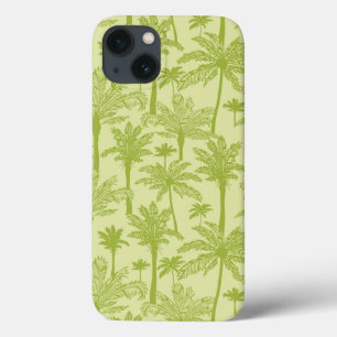Funda Para iPhone 13 Patrón de palmeras verdes