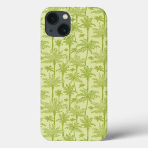Funda Para iPhone 13 Patrón de palmeras verdes