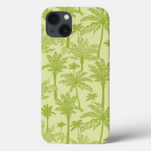 Funda Para iPhone 13 Patrón de palmeras verdes