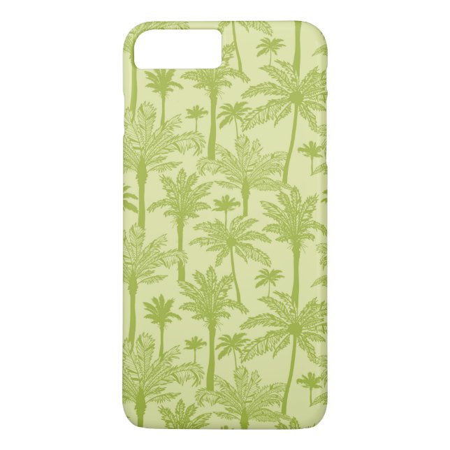 Funda De Case-Mate Para iPhone Patrón de palmeras verdes (Reverso)