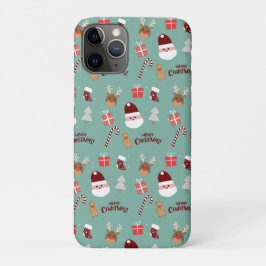 Funda Para iPhone 11 Pro Patrón de pan de canto de canto de reno de Santa