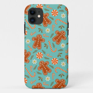Funda Para iPhone 11 Patrón de pan de jengibre y de caramelo