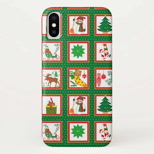 Funda De Case-Mate Para iPhone Patrón de papel de los navidades (Reverso)