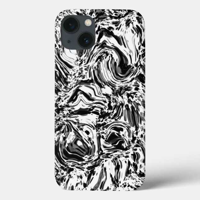 Funda De Case-Mate Para iPhone Patrón de papel-músculo-negro (Reverso)