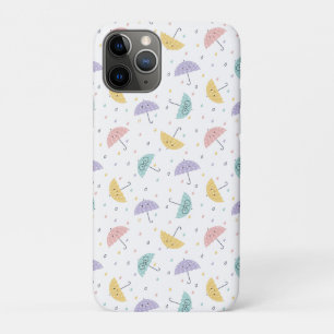 Funda Para iPhone 11 Pro Patrón de paraguas de Kawaii Pastel