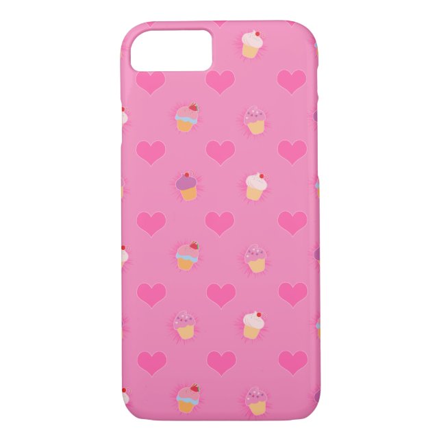 Funda De Case-Mate Para iPhone Patrón de pastel rosa (Reverso)
