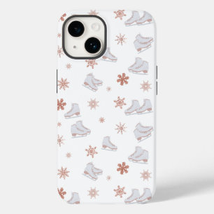 Funda Para iPhone 14 De Case-Mate Patrón de patinaje sobre hielo Rubor Gold Skates