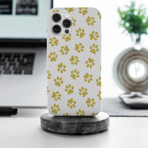 Funda Para iPhone 15 Pro Max Patrón De Paws, Paws De Perro, Papas De Oro