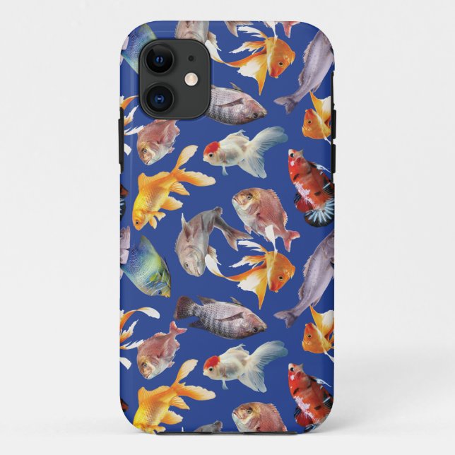 Funda De Case-Mate Para iPhone Patrón de peces tropicales (Reverso)