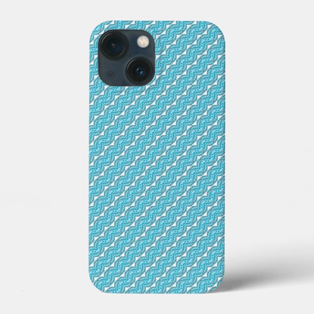 Funda De Case-Mate Para iPhone Patrón de perlas azules (Reverso )