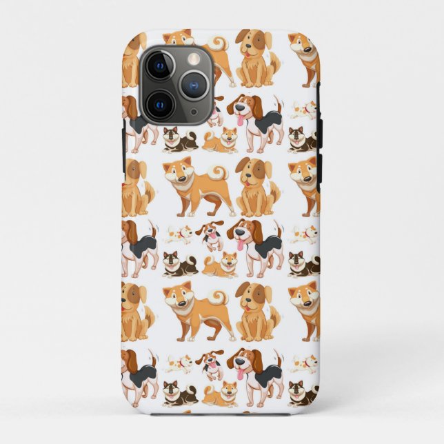 Funda De Case-Mate Para iPhone Patrón de perro (Reverso)