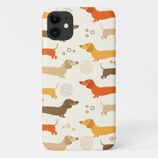 Funda Para iPhone 11 Patrón de perro de Dachshund