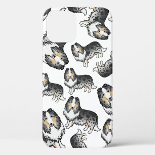 Funda Para iPhone 12 Patrón de perro de dibujos animados adorable Colli