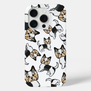 Funda Para iPhone 15 Pro Patrón de perro de dibujos animados lindo Biewer T
