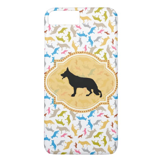 Funda De Case-Mate Para iPhone Patrón de perro pastor Primavera (Reverso)