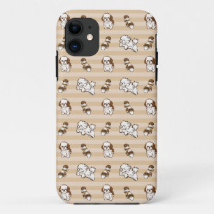 Funda Para iPhone 11 patrón de perro shih tzu
