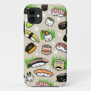 Funda Para iPhone 11 Patrón de personajes de sushi