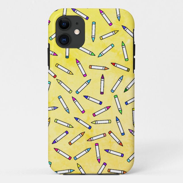 Funda De Case-Mate Para iPhone Patrón de personalizado Crayon (Reverso)