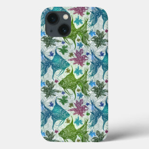 Funda Para iPhone 13 Patrón de pescado cosechado
