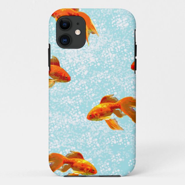 Funda De Case-Mate Para iPhone patrón de pez dorado (Reverso)