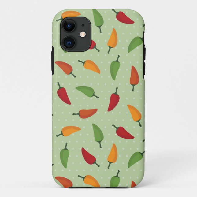Funda De Case-Mate Para iPhone Patrón de pimienta de chile (Reverso)