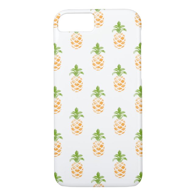 Funda De Case-Mate Para iPhone Patrón de piña acuarela (Reverso)