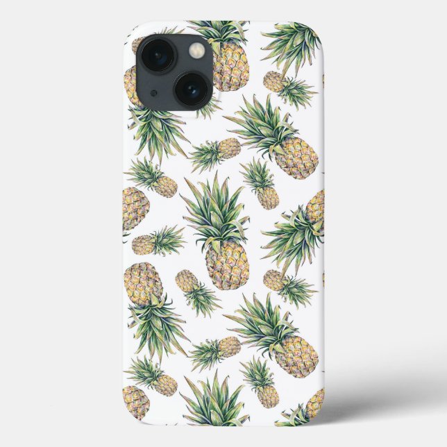 Funda De Case-Mate Para iPhone Patrón de piña acuarela (Reverso)