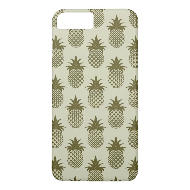 Funda De Case-Mate Para iPhone Patrón de piña de Khaki (Reverso)