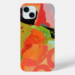 Funda Para iPhone 15 Mini Patrón de pintura abstracto elegante y colorido