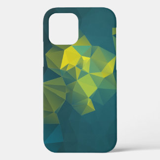 Funda Para iPhone 12 Patrón de pirámide de resumen azul amarillo
