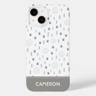 Funda Para iPhone 14 De Case-Mate Patrón de pista de animales de Woodland