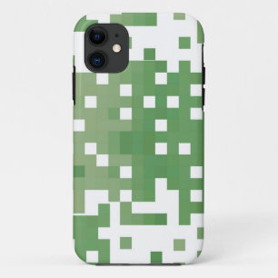 Funda Para iPhone 11 Patrón de píxeles de gama verde