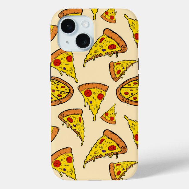 Funda De Case-Mate Para iPhone Patrón de pizza de queso en fusión (Reverso )