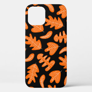 Funda Para iPhone 12 Patrón de plantas exóticas de hojas de cosecha