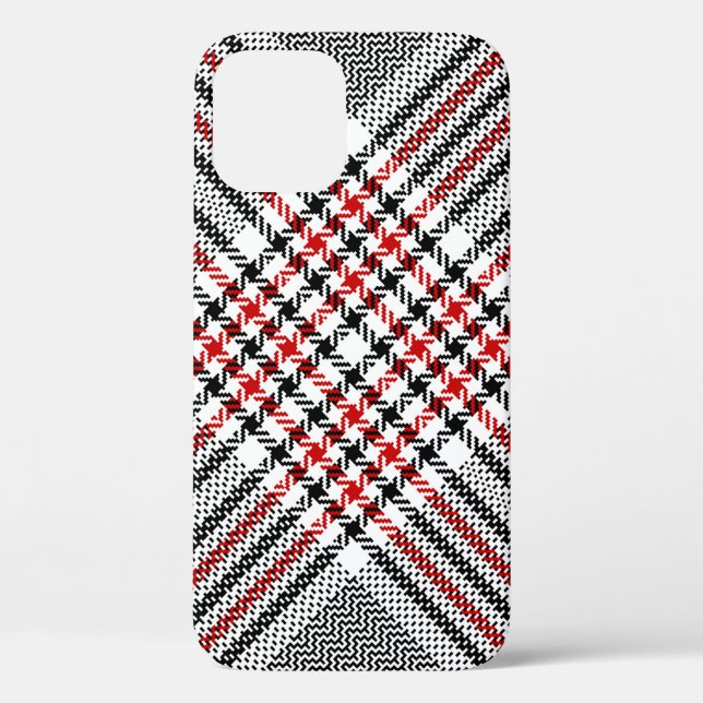 Funda De Case-Mate Para iPhone Patrón de platillos de vidrio. Himno blanco, negro (Reverso )