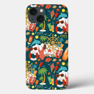 Funda Para iPhone 13 patrón de playa fiesta de verano de vacaciones
