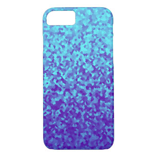 Funda Para iPhone 8/7 patrón de polígonos de purpurina cian fresco