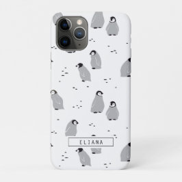 Funda Para iPhone 11 Pro Patrón de pollos de pingüino emperador bebé