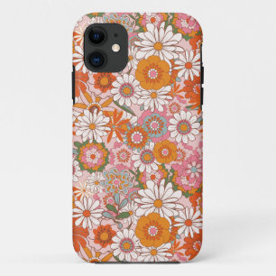 Funda Para iPhone 11 Patrón de potencia de las flores de Groovy