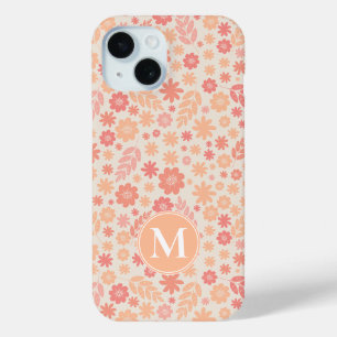 Funda Para iPhone 15 Patrón de pradera de flor silvestre de grano