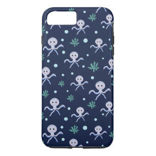 Funda Para iPhone 8 Plus/7 Plus Patrón de pulpo bajo el mar