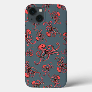 Funda Para iPhone 13 Patrón de pulpo furtivo