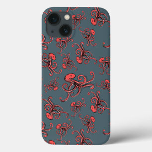 Funda Para iPhone 13 Patrón de pulpo furtivo
