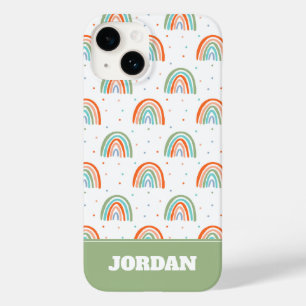 Funda Para iPhone 14 De Case-Mate Patrón de punto de la polca arcoiris colorida