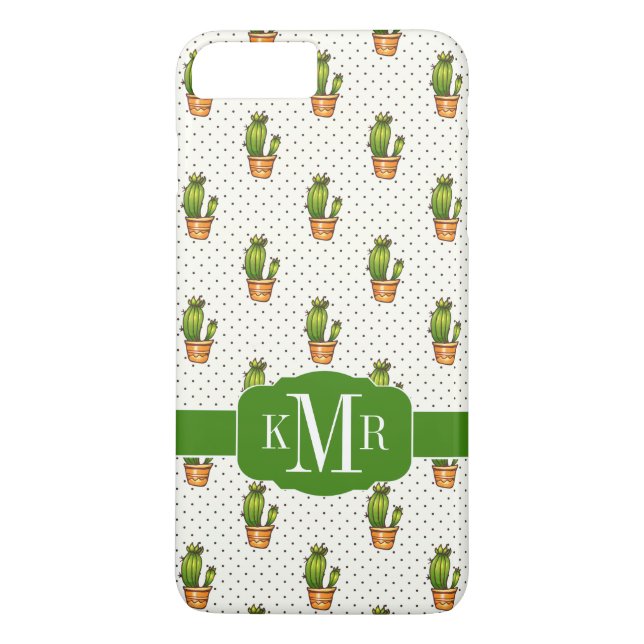 Funda De Case-Mate Para iPhone Patrón de punto de polk cactus y éxito (Reverso)