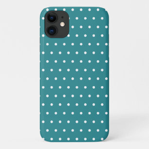 Funda Para iPhone 11 Patrón de punto de polka Verde azulado