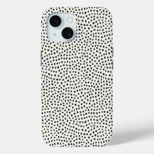Funda Para iPhone 15 Patrón de punto negro
