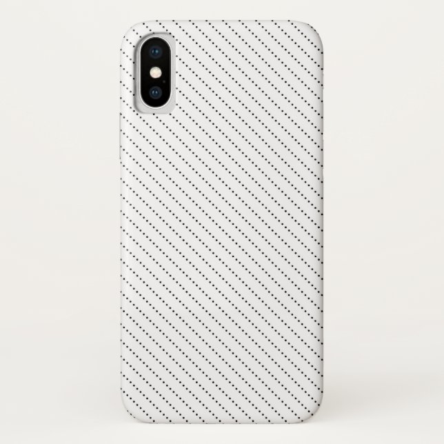Funda De Case-Mate Para iPhone Patrón de puntos blanco y negro (Reverso)