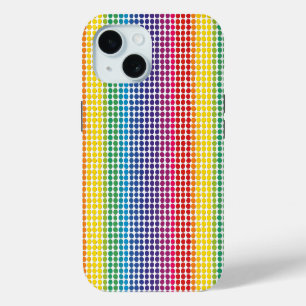 Funda Para iPhone 15 Patrón de puntos de arcoíris
